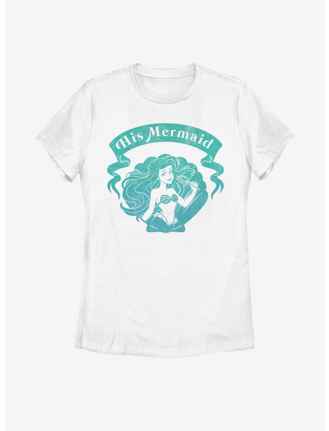 Disney The Little Mermaid His Mermaid Womens T-Shirt, WHITE, hi-res