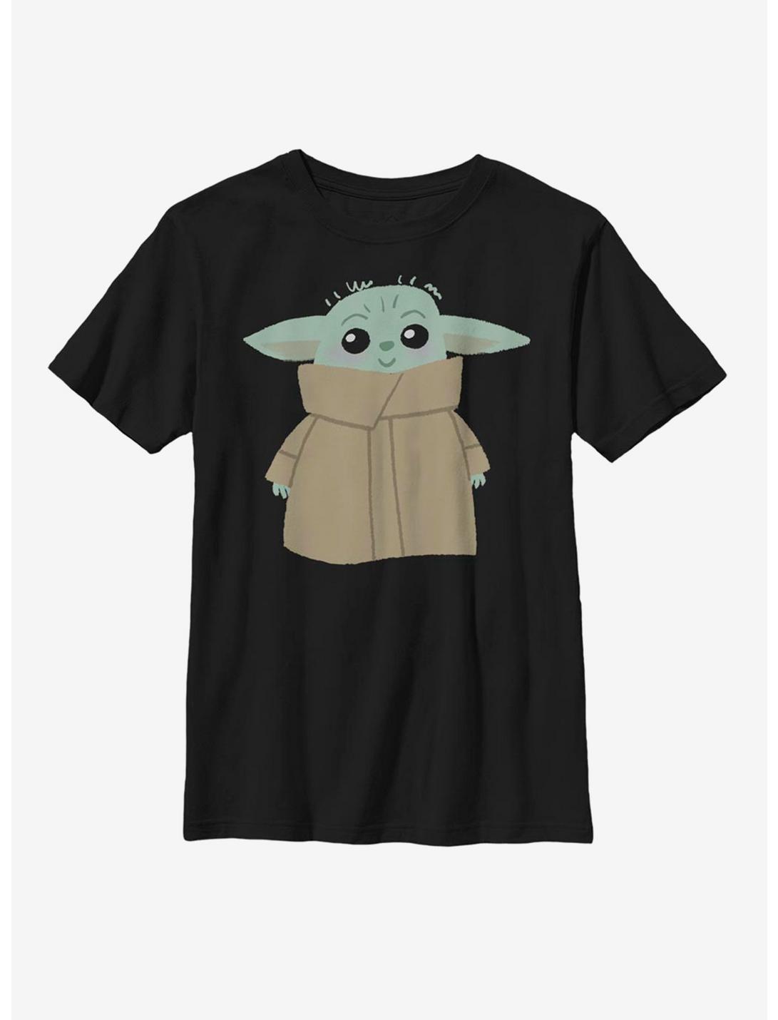 Star Wars The Mandalorian The Child Blushing Youth T-Shirt, BLACK, hi-res