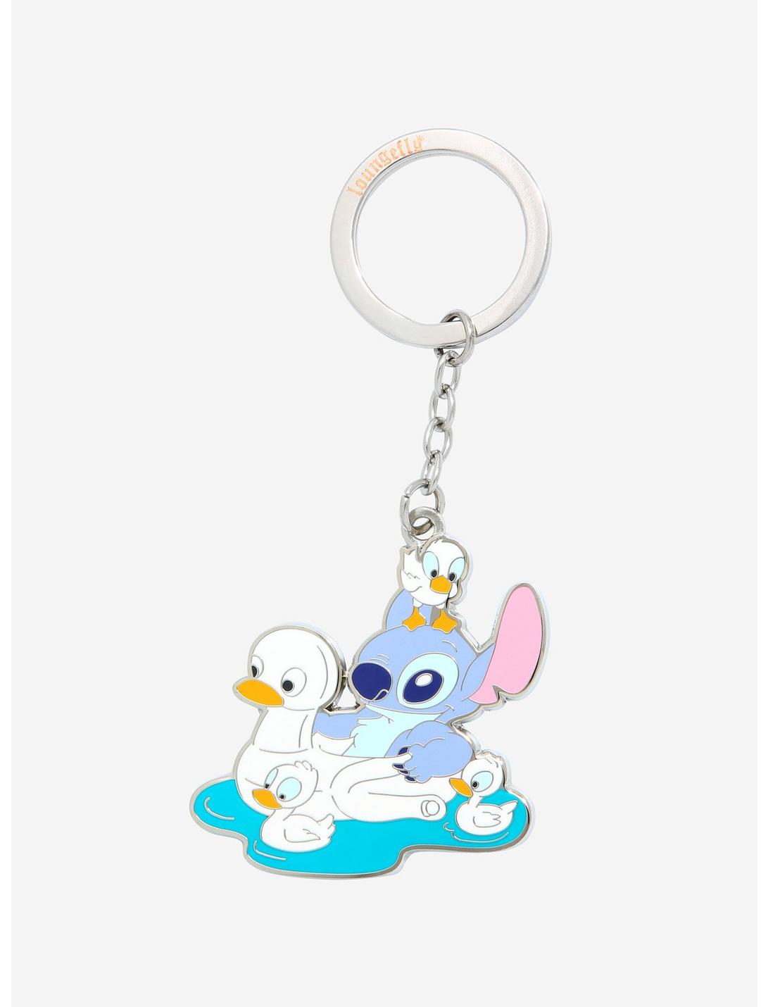 Loungefly Disney Lilo & Stitch Duck Floatie Enamel Keychain - BoxLunch Exclusive, , hi-res