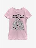 Disney 101 Dalmatians All These Dogs Youth Girls T-Shirt, PINK, hi-res