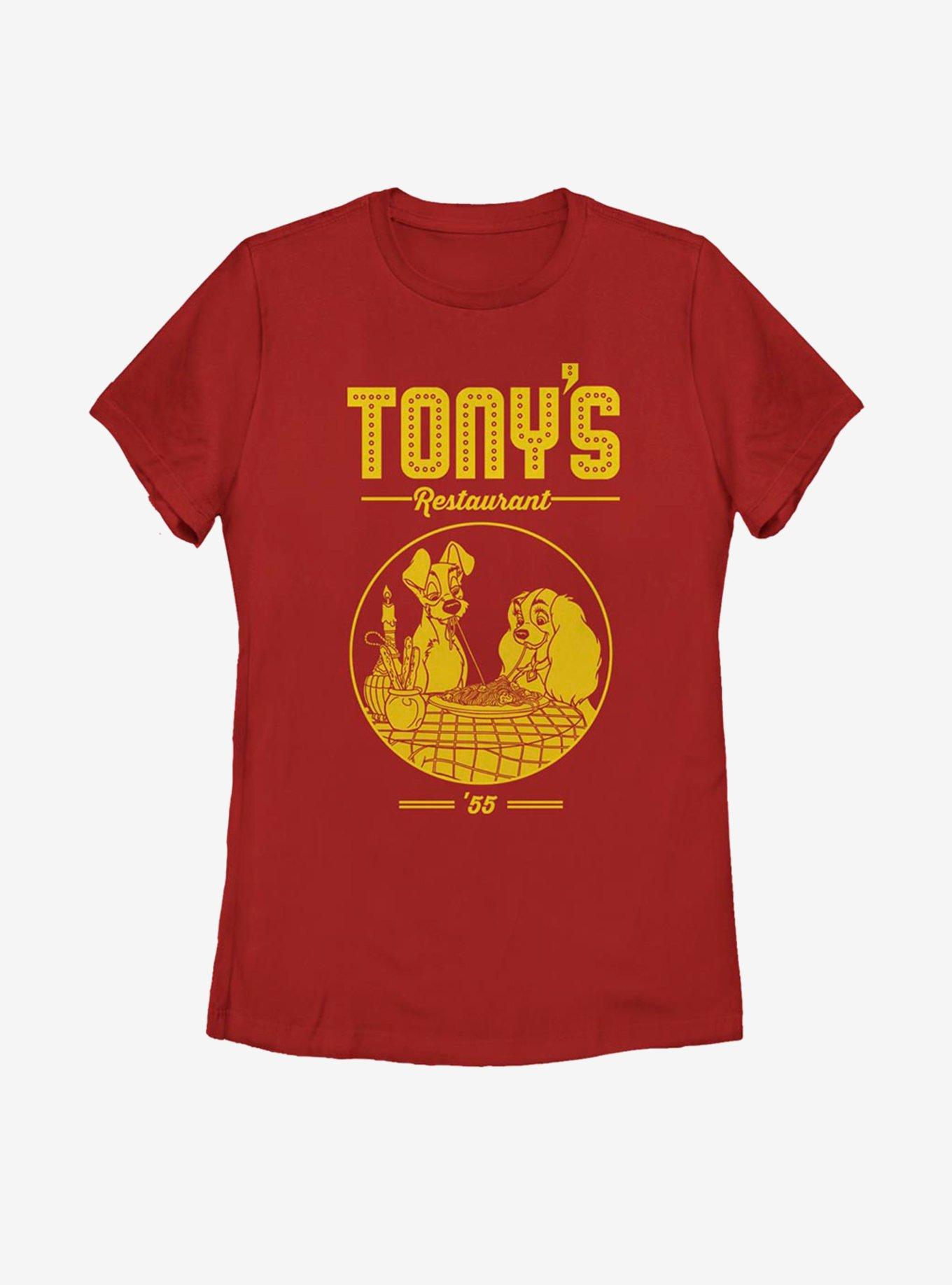 Disney Lady And The Tramp Tony's Restaurant Womens T-Shirt, , hi-res