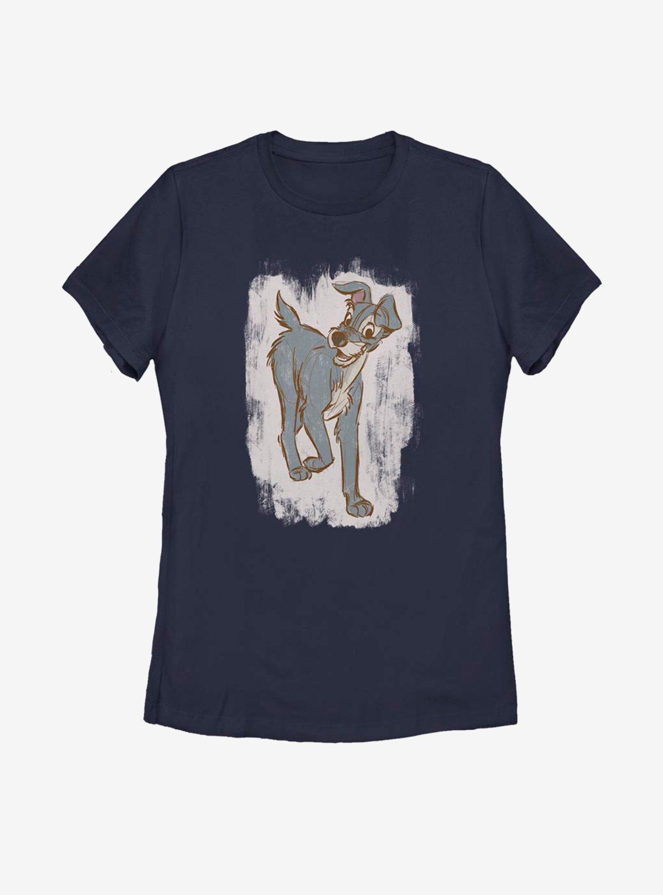 Disney Lady And The Tramp Chalk Tramp Womens T-Shirt, , hi-res