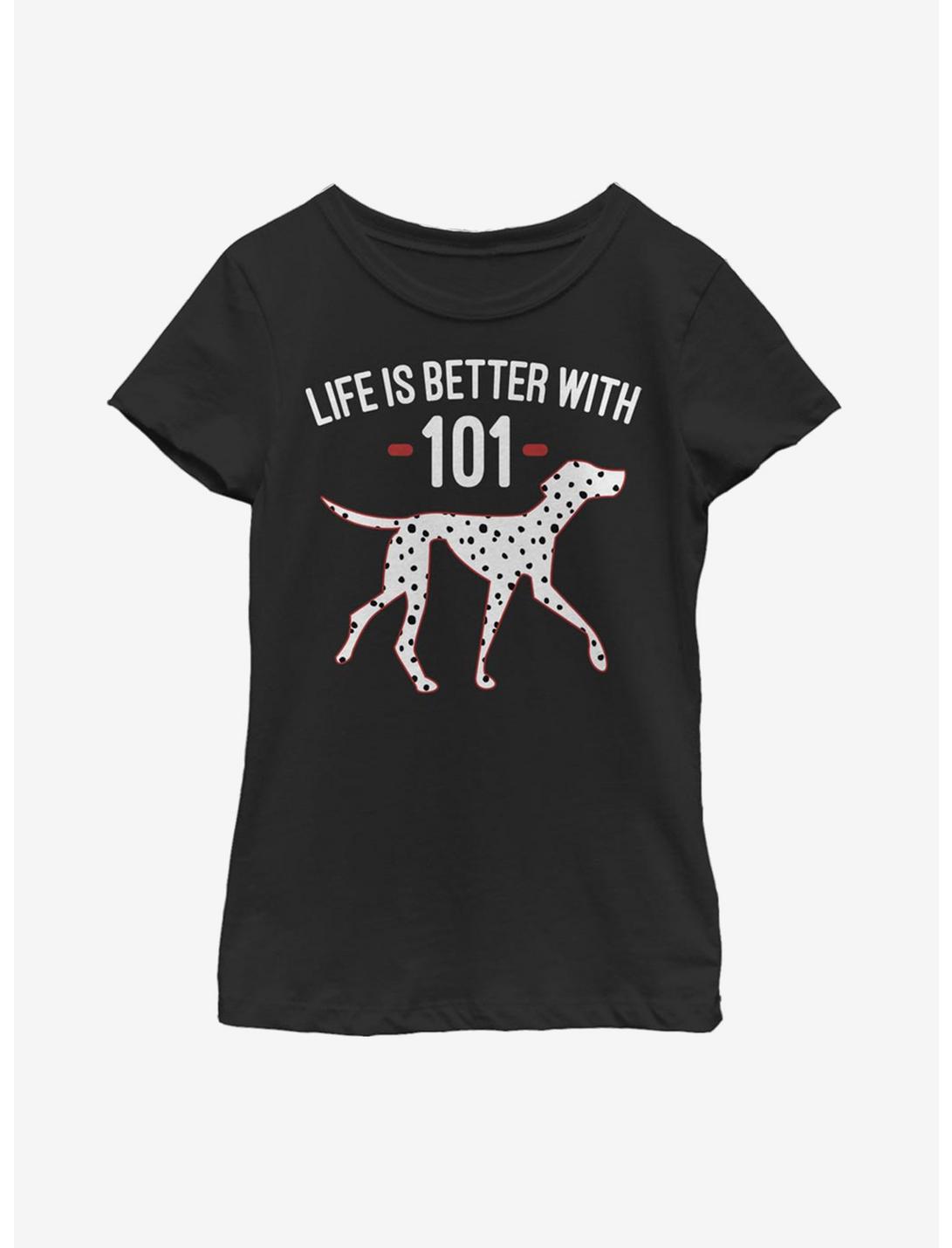Disney 101 Dalmatians Better With Youth Girls T-Shirt, BLACK, hi-res
