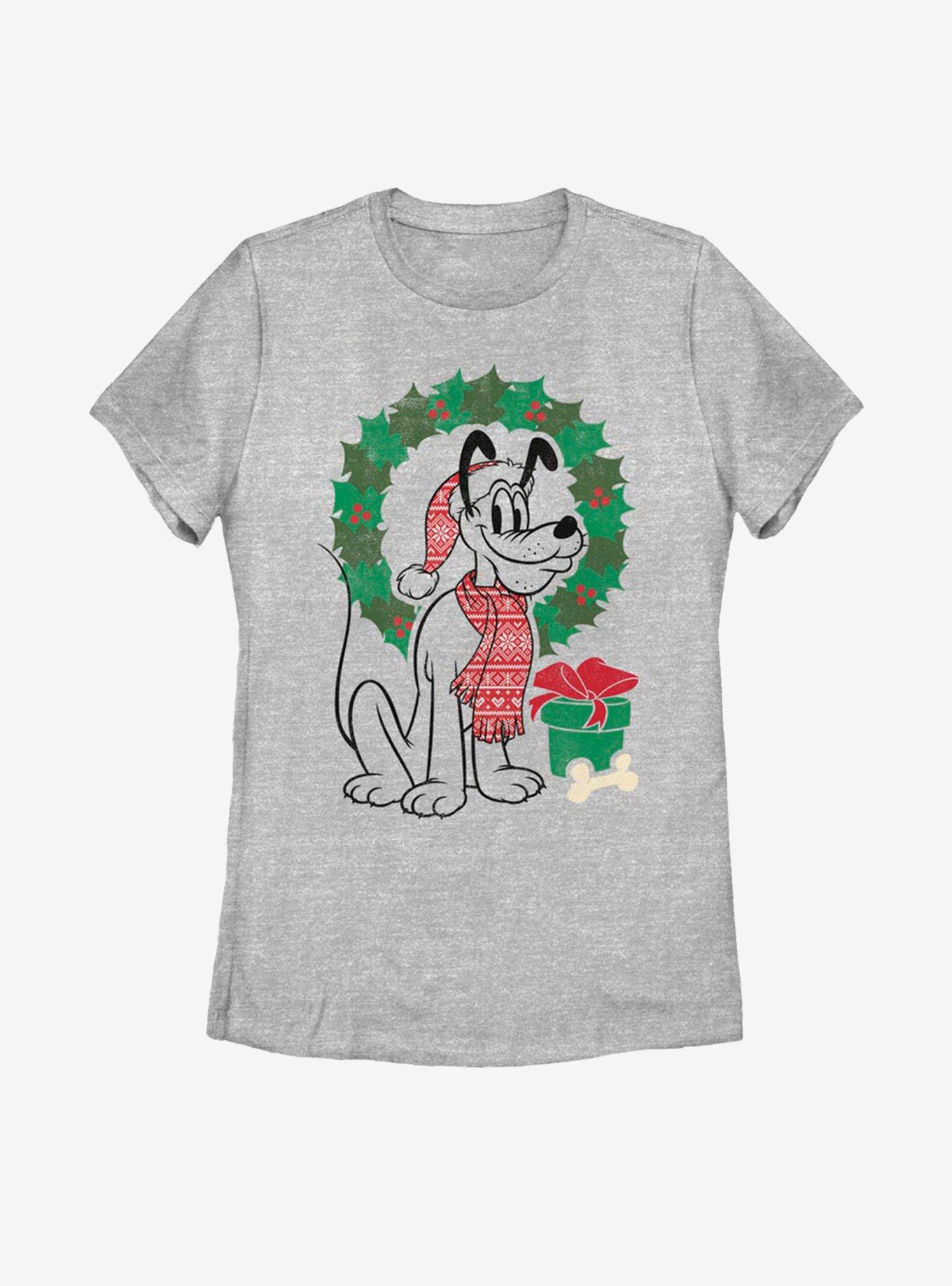 Disney Mickey Mouse Christmas Fairisle Pluto Womens T-Shirt, , hi-res