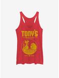 Disney Lady And The Tramp Tony's Restaurant Womens Tank Top, RED HTR, hi-res