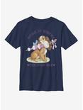 Disney Lady And The Tramp Lady Where The Dogs Are Youth T-Shirt, NAVY, hi-res