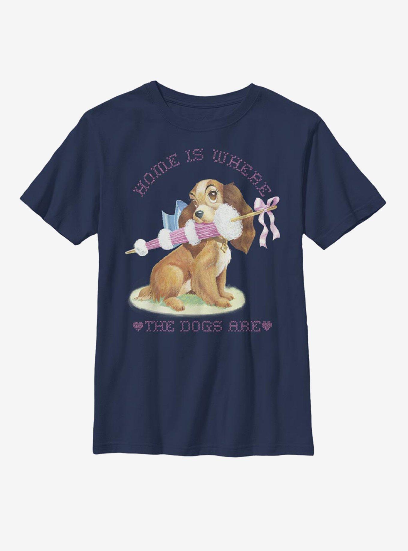 Disney Lady And The Tramp Lady Where The Dogs Are Youth T-Shirt, , hi-res