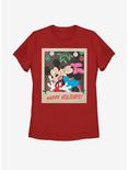 Disney Mickey Mouse Holiday Polaroid Womens T-Shirt, RED, hi-res