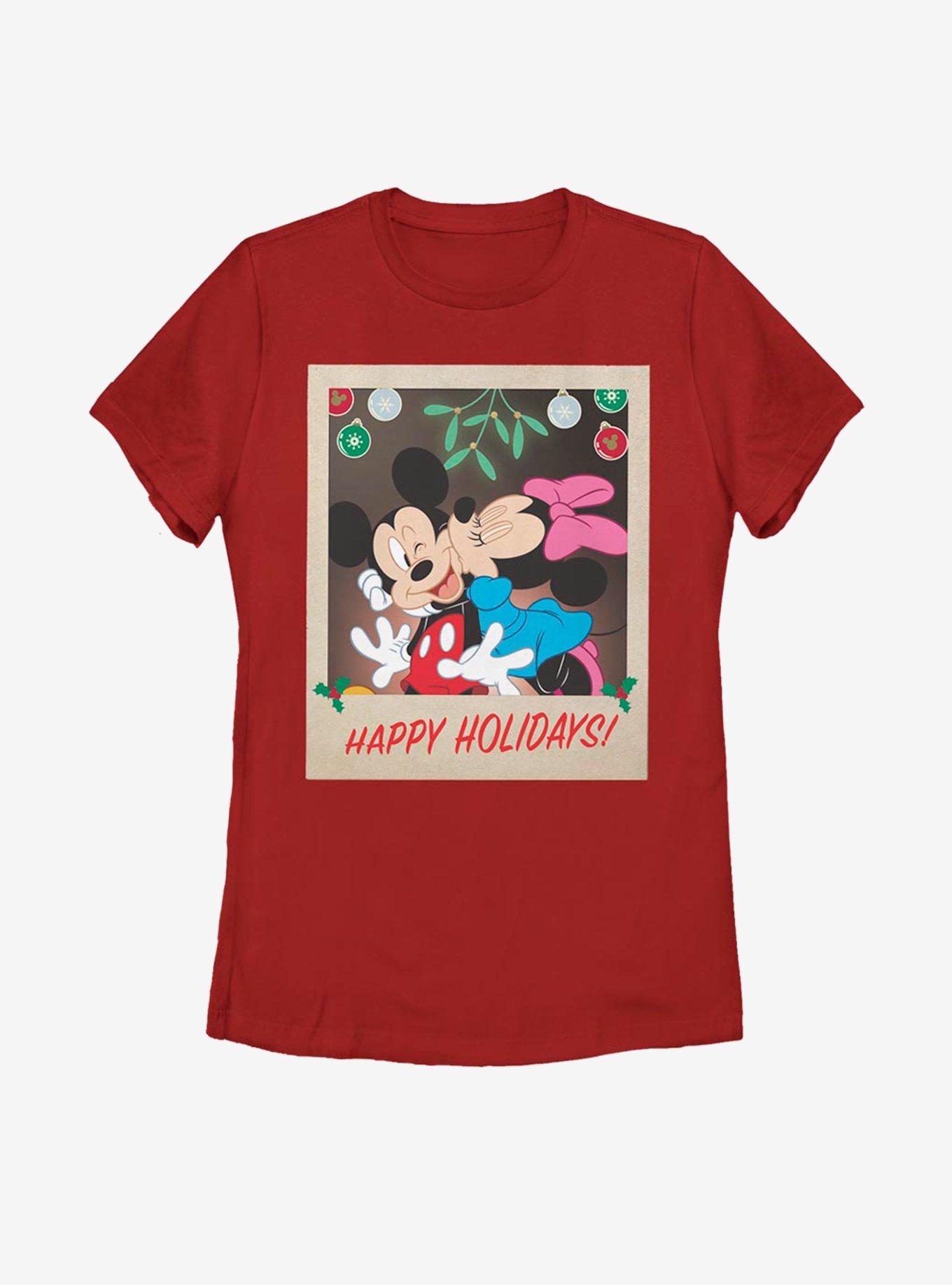 Disney Mickey Mouse Holiday Polaroid Womens T-Shirt, , hi-res