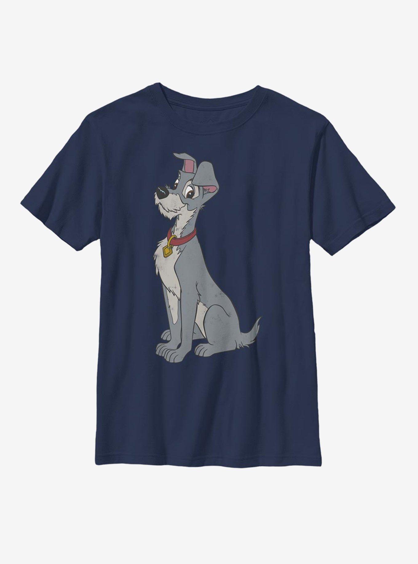 Disney Lady And The Tramp Classic Tramp Youth T-Shirt, NAVY, hi-res