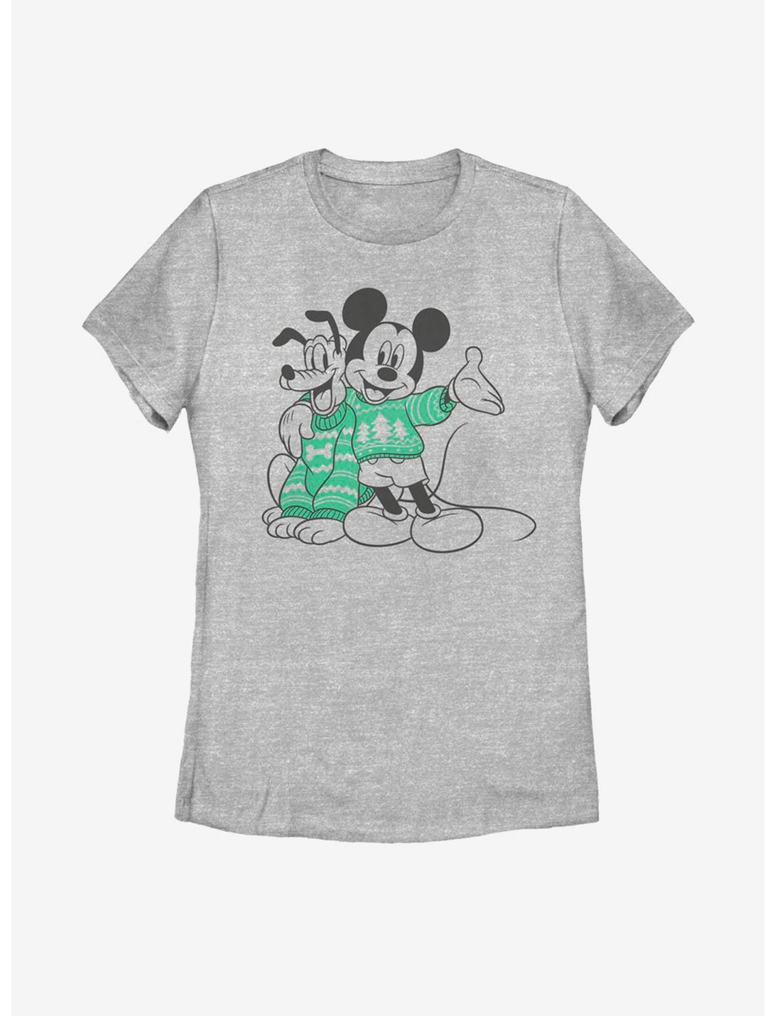Disney Mickey Mouse Christmas Pattern Pals Womens T-Shirt, ATH HTR, hi-res