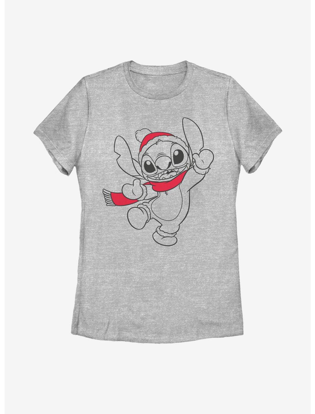 Disney Lilo And Stitch Holiday Womens T-Shirt, ATH HTR, hi-res