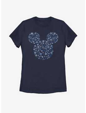 Disney Mickey Mouse Ears Snowflakes Womens T-Shirt, , hi-res