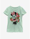 Disney Mickey Mouse Christmas Fairisle Minnie Youth Girls T-Shirt, MINT, hi-res