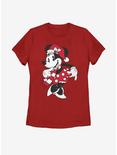 Disney Mickey Mouse Minnie Santa Hat Womens T-Shirt, RED, hi-res