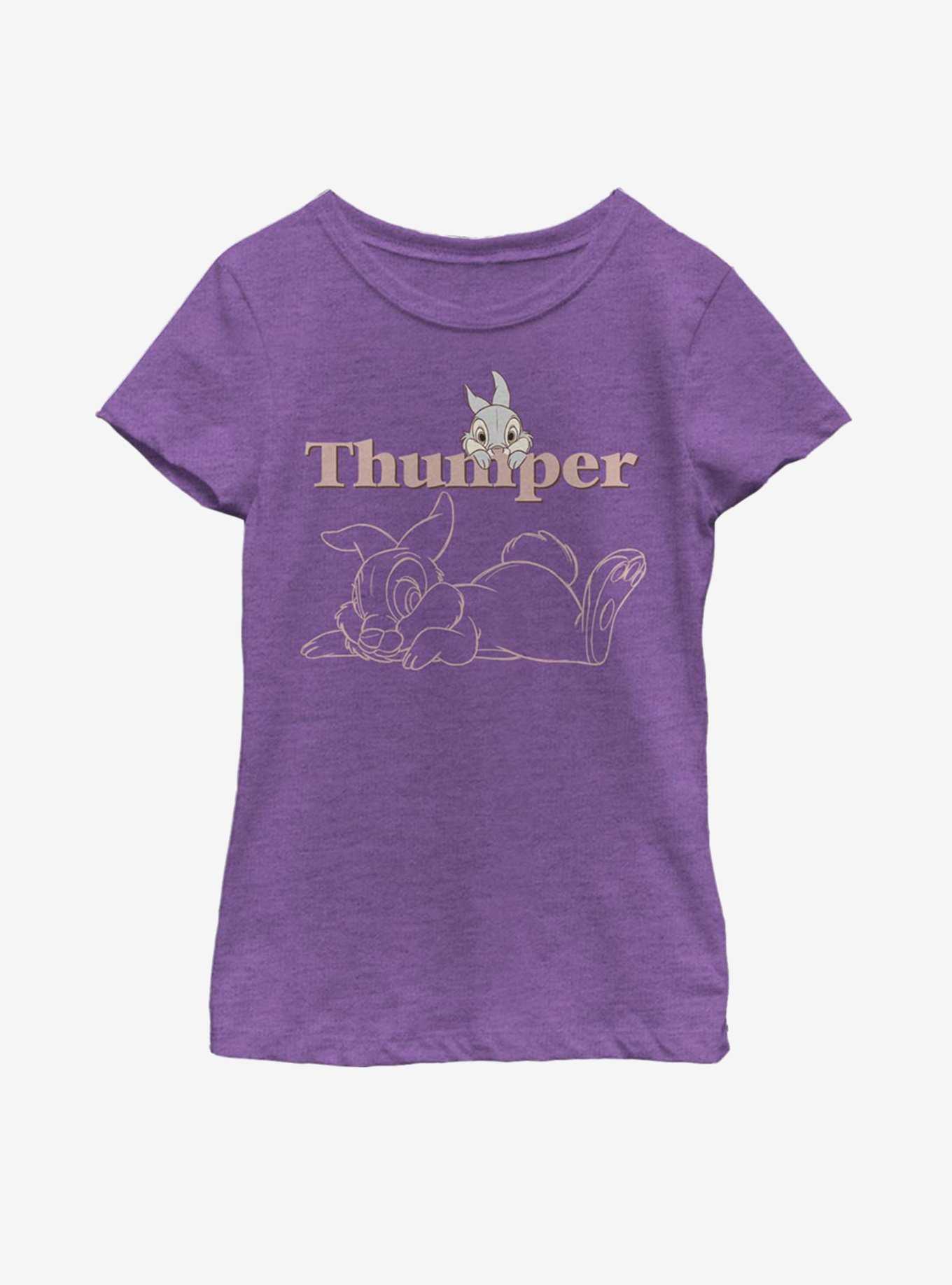 Disney Bambi Thumper Line Art Youth Girls T-Shirt, , hi-res