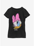Disney Daisy Duck Big Face Youth Girls T-Shirt, BLACK, hi-res