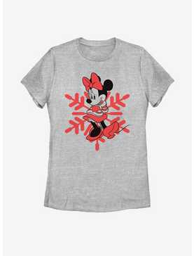 Disney Mickey Mouse Minnie Snowflake Womens T-Shirt, , hi-res