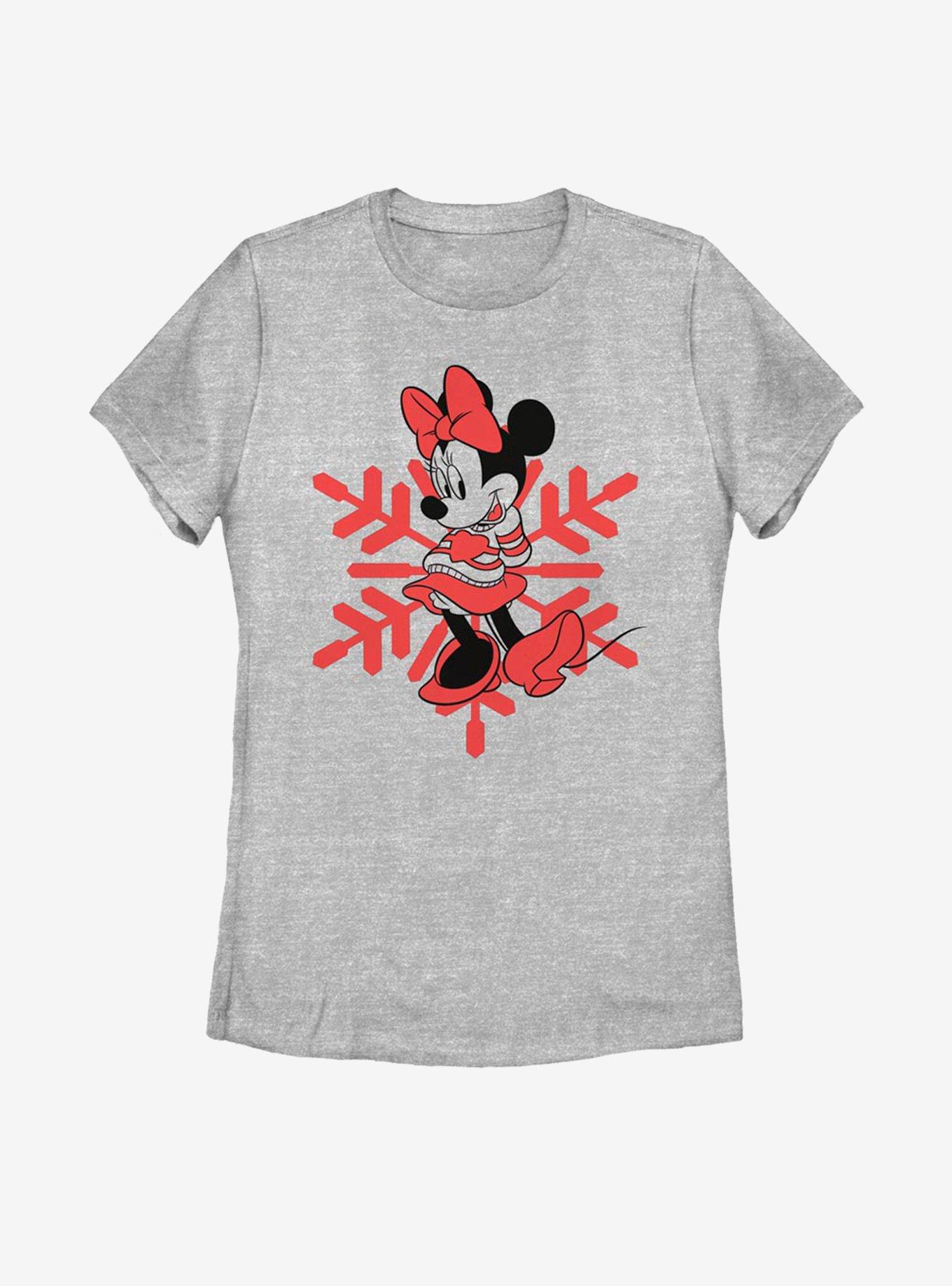 Disney Mickey Mouse Minnie Snowflake Womens T-Shirt, , hi-res