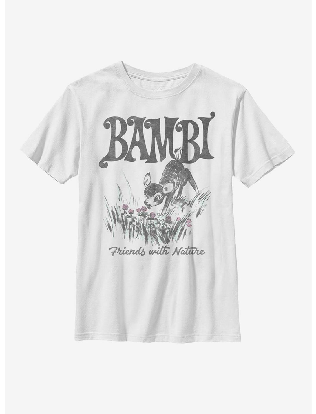 Disney Bambi Friends With Nature Youth T-Shirt, WHITE, hi-res