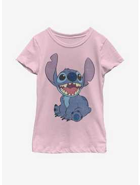 Disney Lilo And Stitch Basic Happy Stitch Youth Girls T-Shirt, , hi-res