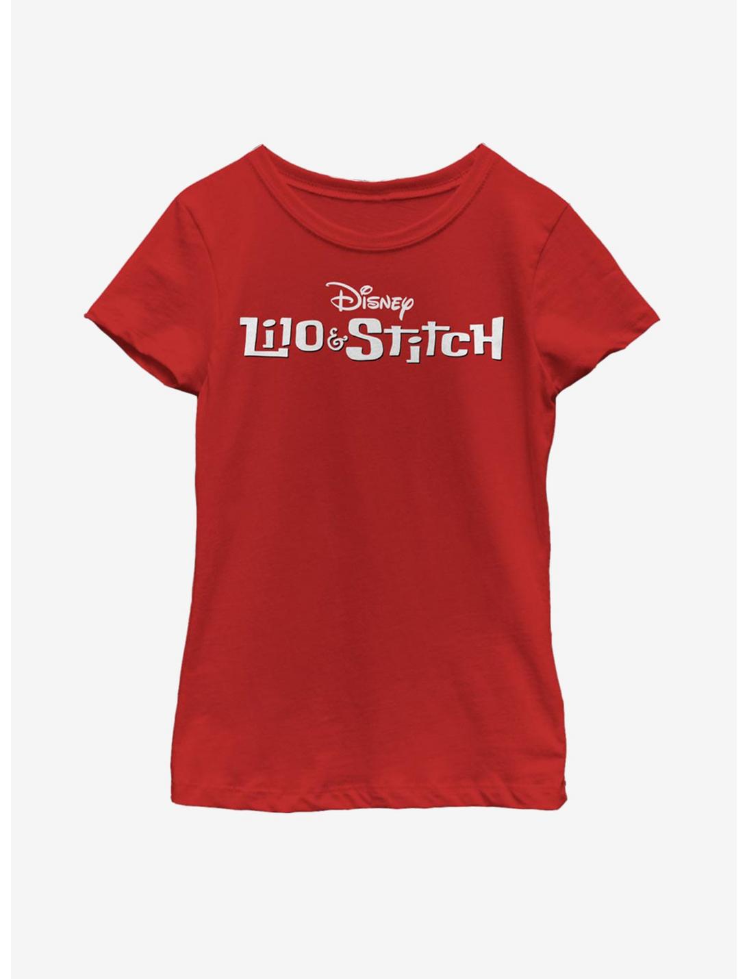 Disney Lilo And Stitch Classic Logo Youth Girls T-Shirt, RED, hi-res