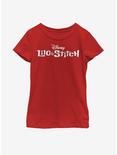 Disney Lilo And Stitch Classic Logo Youth Girls T-Shirt, RED, hi-res