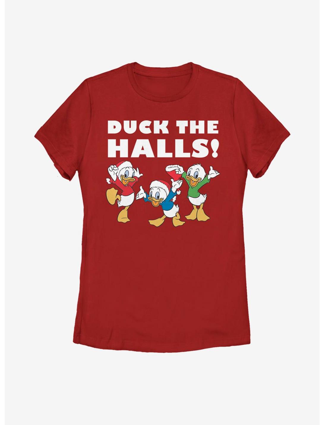 Disney Huey, Dewey And Louie Holiday Womens T-Shirt, RED, hi-res