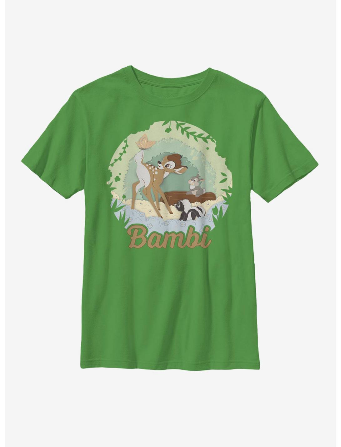 Disney Bambi Papercut Youth T-Shirt, KELLY, hi-res