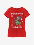 Disney Mickey Mouse Holiday Duck Youth Girls T-Shirt, RED, hi-res