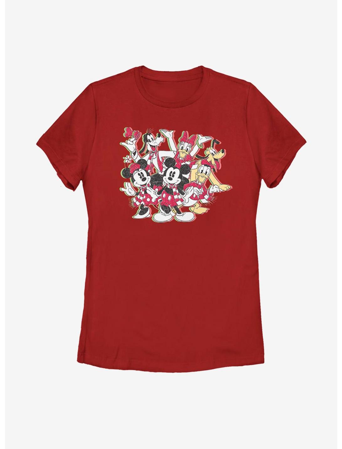 Disney Mickey Mouse Sensational Holiday Womens T-Shirt, RED, hi-res