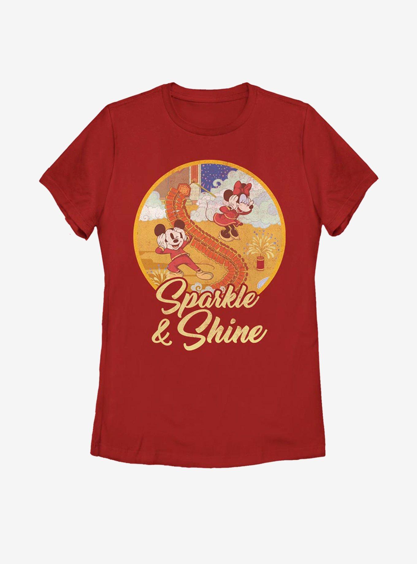 Disney Mickey Mouse Sparkle And Shine Womens T-Shirt