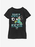 Disney Mickey Mouse Kickin' It Youth Girls T-Shirt, BLACK, hi-res