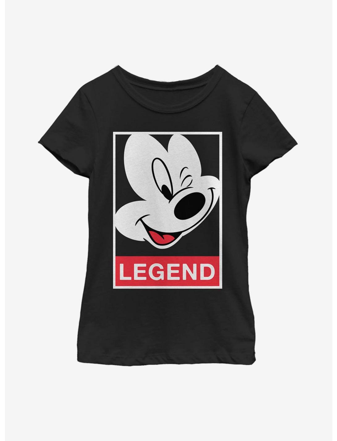 Disney Mickey Mouse Legend Youth Girls T-Shirt, BLACK, hi-res