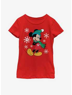 Disney Mickey Mouse Big Holiday Mickey Youth Girls T-Shirt, , hi-res