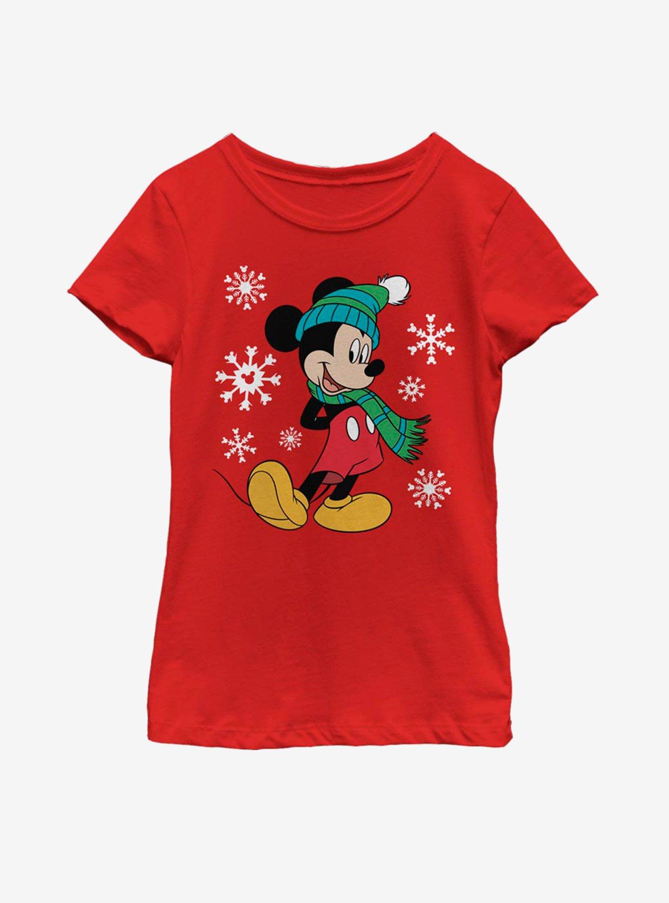 Disney Mickey Mouse Big Holiday Mickey Youth Girls T-Shirt, , hi-res