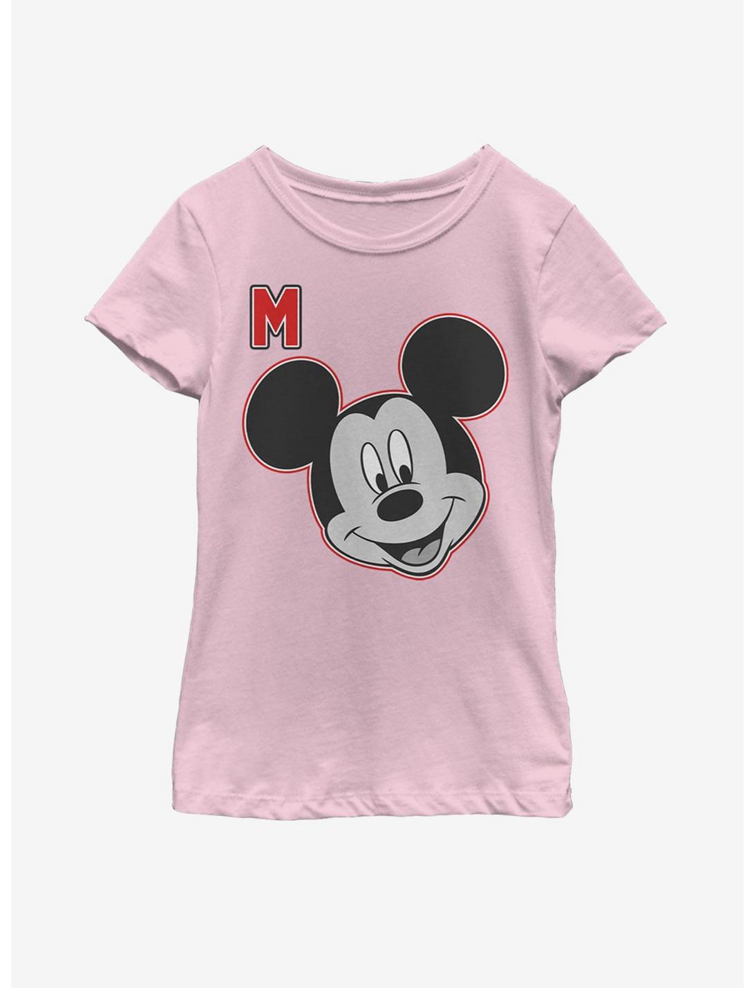 Disney Mickey Mouse Letter Mickey Youth Girls T-Shirt, PINK, hi-res