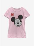 Disney Mickey Mouse Letter Mickey Youth Girls T-Shirt, PINK, hi-res