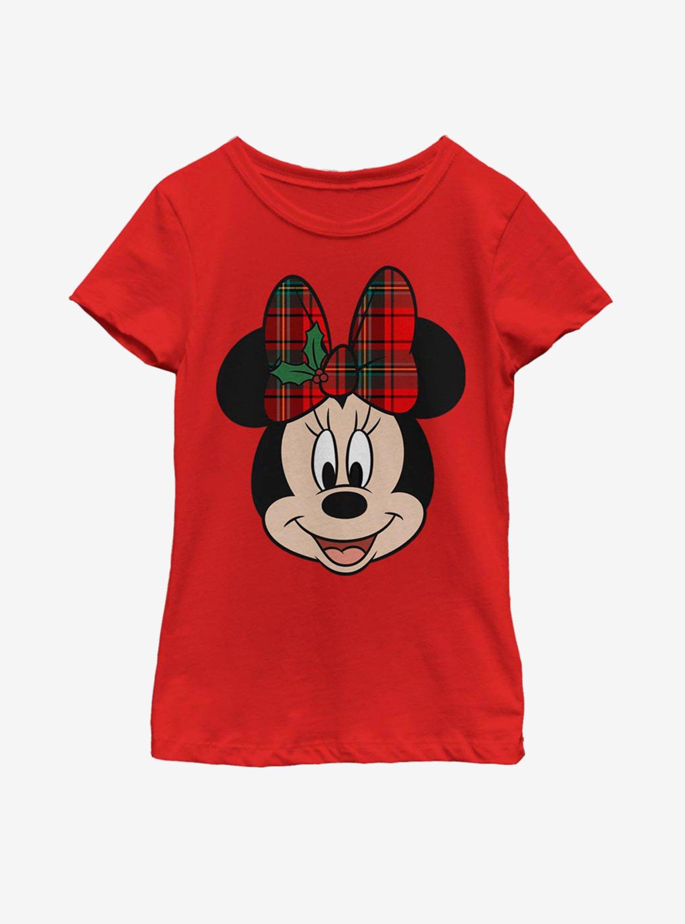 Disney Mickey Mouse Big Minnie Holiday Youth Girls T-Shirt, , hi-res