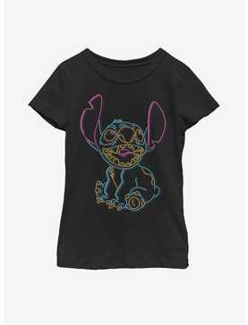 Disney Lilo And Stitch Neon Stitch Youth Girls T-Shirt, , hi-res
