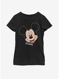 Disney Mickey Mouse Big Face Youth Girls T-Shirt, BLACK, hi-res