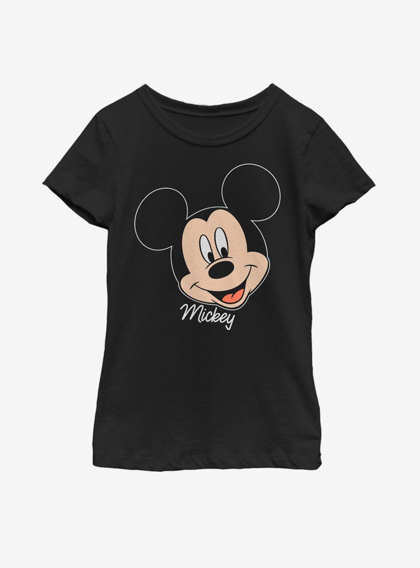Disney Mickey Mouse Big Face Youth Girls T-Shirt, , hi-res