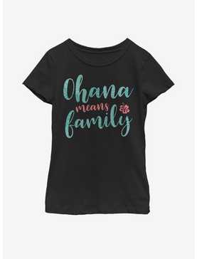 Disney Lilo And Stitch Ohana Script Youth Girls T-Shirt, , hi-res
