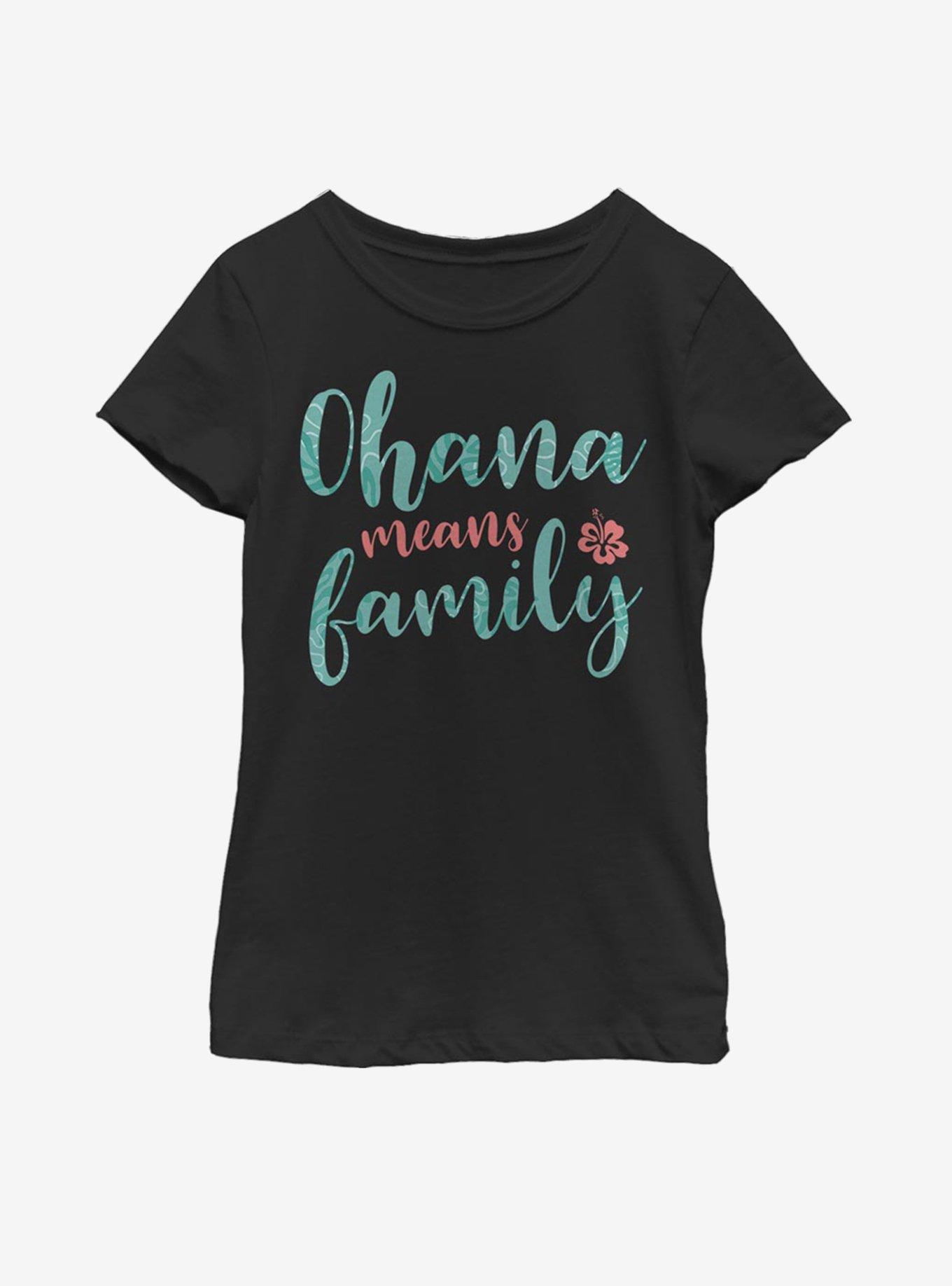 Disney Lilo And Stitch Ohana Script Youth Girls T-Shirt, , hi-res