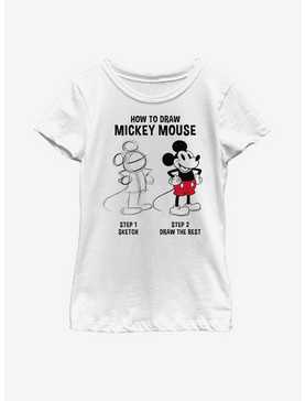 Disney Mickey Mouse Drawing Youth Girls T-Shirt, , hi-res