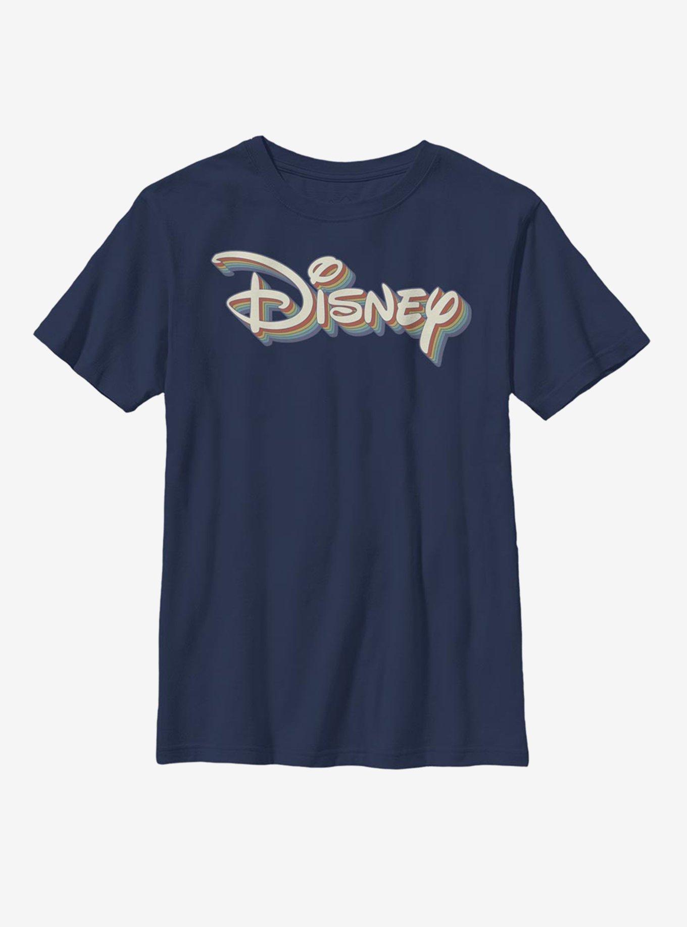 Disney Retro Rainbow Logo Youth T-Shirt, , hi-res