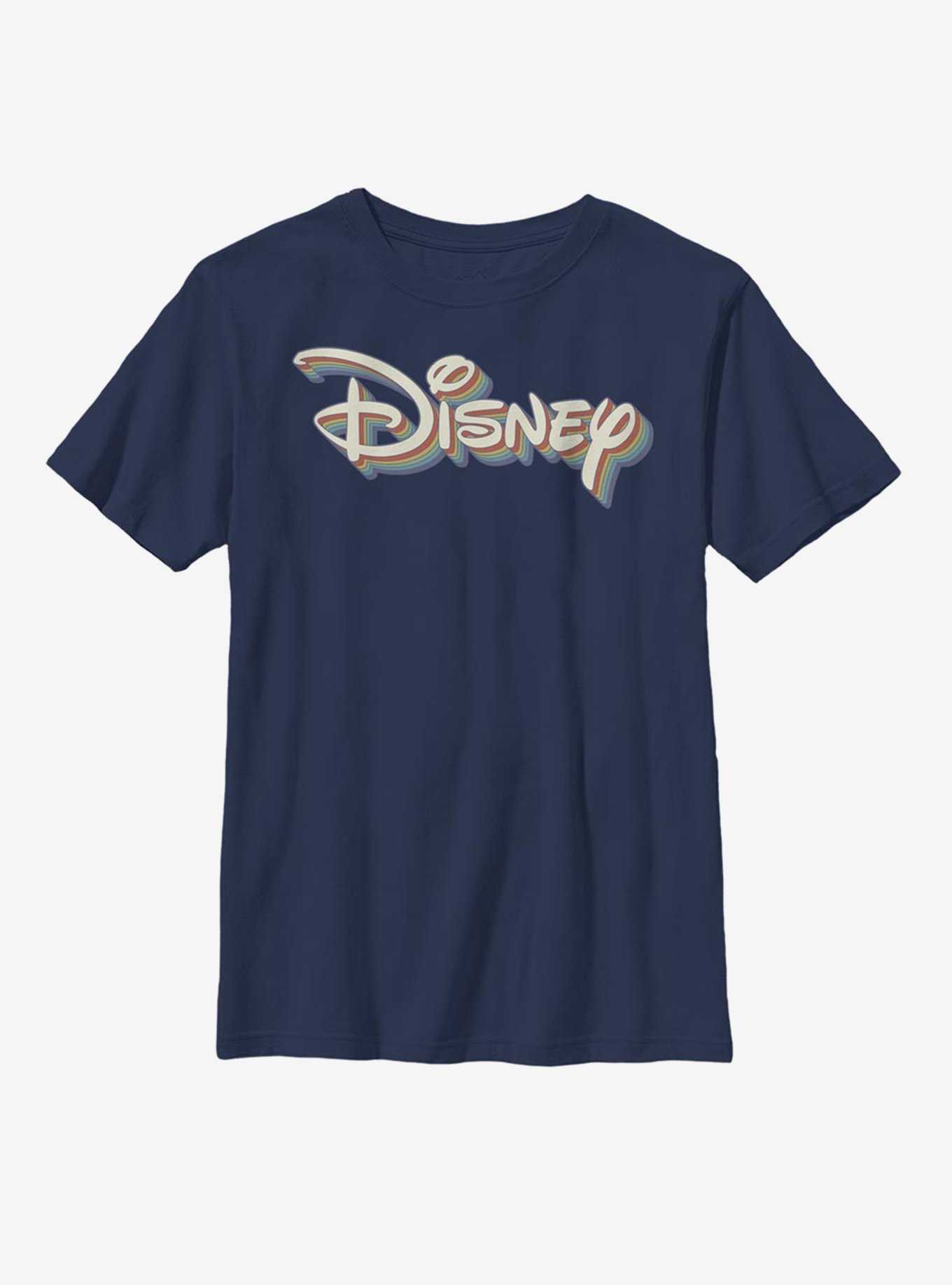 Disney Retro Rainbow Logo Youth T-Shirt, , hi-res