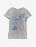 Disney Lilo And Stitch Tropical Stitch Youth Girls T-Shirt, ATH HTR, hi-res