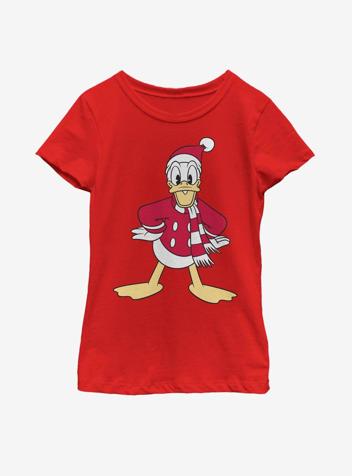 Disney Donald Duck Santa Hat Youth Girls T-Shirt, , hi-res