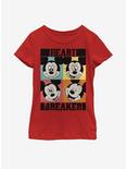 Disney Mickey Mouse Heart Youth Girls T-Shirt, RED, hi-res